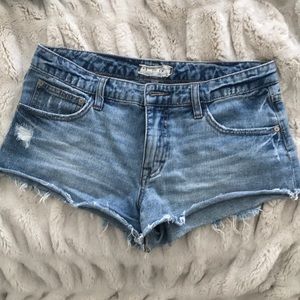 Free People Low-Rise Denim Shorts